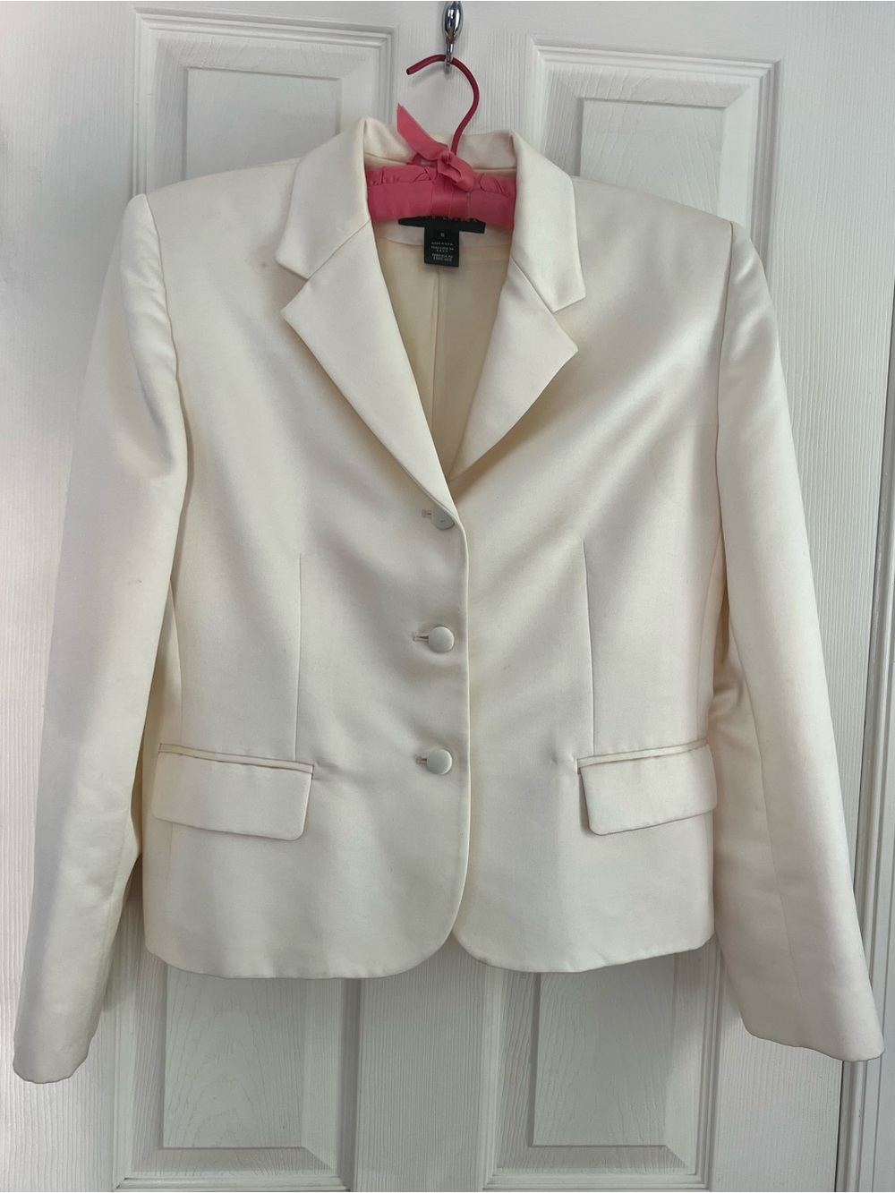 Ralph Lauren Women’s White Satin Jacket Size 8